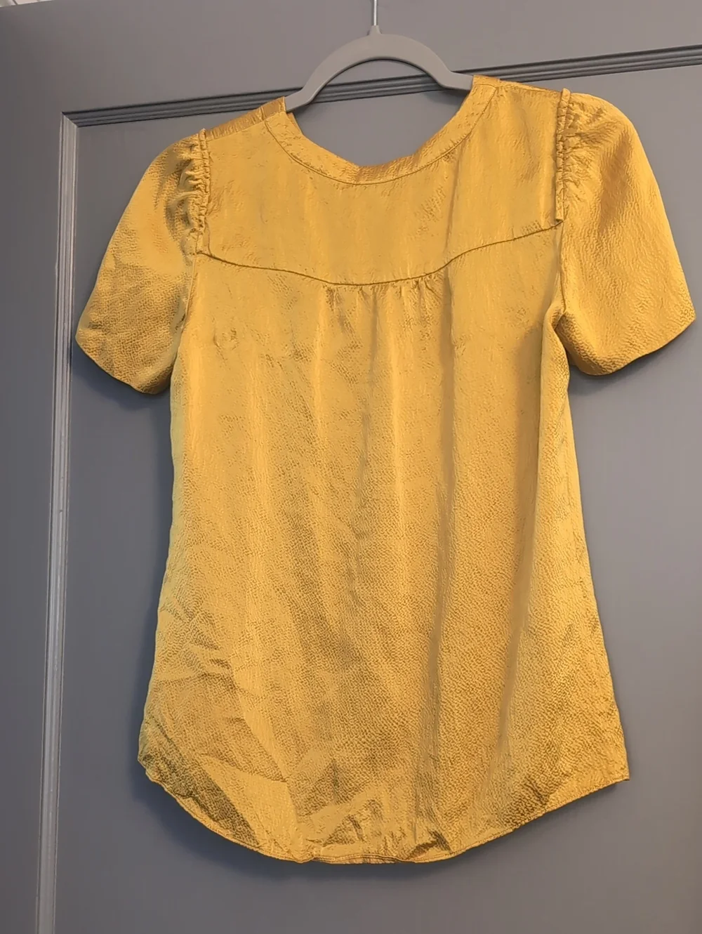 Golden Yellow 100% Silk J Crew Blouse